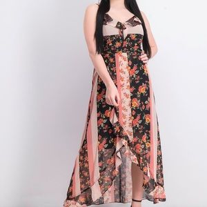 Kensi black floral maxi dress size 12